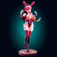 Sylveon Eevee Statue | Pokemon Fan Art by Officer Rhu SFW,NSFW,Futa 3d printed,Sylveon statue,futa statue,pokemon statue,furry statue,nsfw statue,futa figurines,futanari figurines,futanari statue