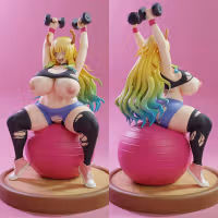 Statue Lucoa Doing Workout | The Maid Dragon Fan art par KiTNo SFW,NSFW 3d printed statue,3d printed figure,nsfw statue,Lucoa statue,The Maid Dragon statue