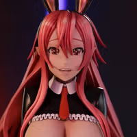 Setogaya Mari Reverse Bunny Statue | Itadaki! Seieki Fan Art by Momoji3d SFW,NSFW 3d printed,3d printed statue,nsfw statue,Setogaya Mari statue,Itadaki! Seieki statue