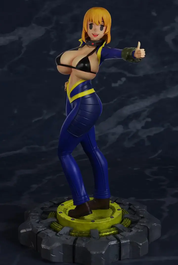 Statua Vault Girl | Fallout Fan art di PolyBitsArt SFW,NSFW 3d printed statue,3d printed,nsfw statue,3d printed figure,Fallout statue,Vault Girl statue