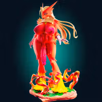 Estatua Blaziken Super Curvy | Pokemon Fan art por Officer Rhu SFW,NSFW,Futa 3d printed,Blaziken statue,futa statue,pokemon statue,furry statue,nsfw statue,futa figurines,futanari figurines,futanari statue