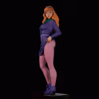 Figura Daphne | Scooby-Doo Fanart autorstwa Momoji3d SFW,NSFW 3d printed statue,3d printed,nsfw statue,Daphne Statue,Scooby-Doo statue