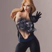 Sue Storm Statue | Marvel Fanart von Abe3D SFW,NSFW 3d printed statue,sue storm,fantastic4 statue,3d printed figure,3d printed,nsfw statue