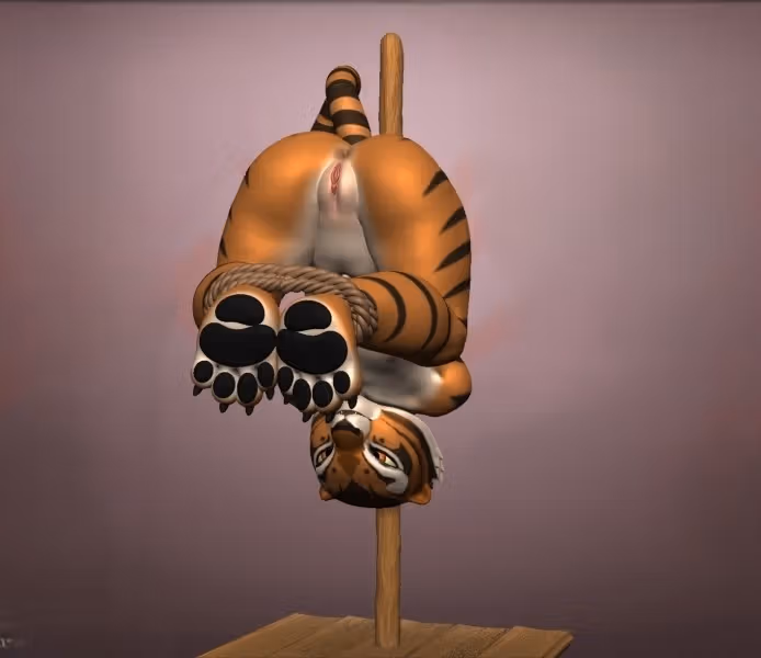 Tigress Tied Up Statue | Kung Fu Panda Fan Art by Gibly NSFW 3d printed statue,3d printed,Tigress Tied Up Statue,nsfw statue,3d printed figure,Kung Fu Panda Statue