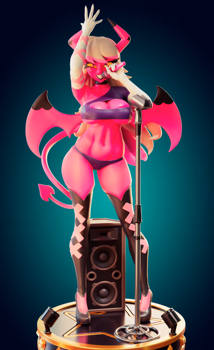 Statue Verosika Mayday | Helluva Boss Fan art par Officer Rhu SFW,NSFW,Futa 3d printed statue,3d printed,futa statue,futa figurines,futanari figurines,futanari statue,nsfw statue,Verosika MaydayStatue,Helluva Boss Statue