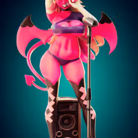 Statue Verosika Mayday | Helluva Boss Fan art par Officer Rhu SFW,NSFW,Futa 3d printed statue,3d printed,futa statue,futa figurines,futanari figurines,futanari statue,nsfw statue,Verosika MaydayStatue,Helluva Boss Statue