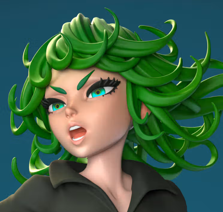 Tatsumaki Statue | One-Punch Man Fan Art by Dinamuuu3d SFW,NSFW 3d printed statue,3d printed,Tatsumaki Statue ,3d printed figure,nsfw statue,One-Punch Man Statue 