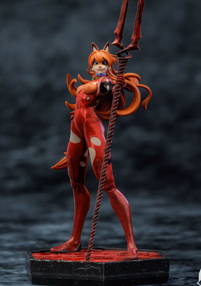 Asuka Furry Statue | Evangelion Fanart von Gatsu SFW,NSFW 3d printed statue,3d printed,nsfw statue,Asuka Statue,Evangelion Statue,furry statue