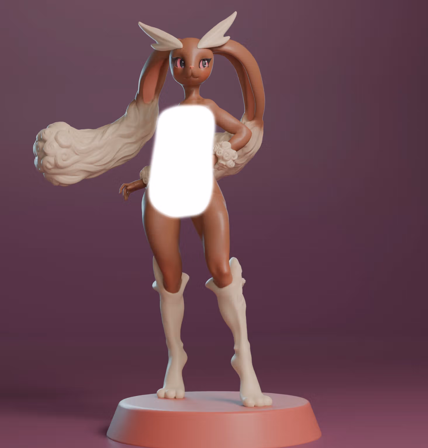 Lopunny Furry Statue | Pokemon Fanart von NaughtyVault NSFW 3d printed,3d printed statue,Pokemon Statue ,Lopunny statue,nsfw statue,furry statue