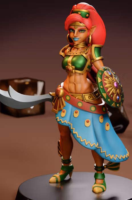 Desert Warrior Woman Miniature | DnD Fan Art by Jigglystix SFW 3d printed,miniature,dnd miniature,Desert Warrior Woman,3d printed miniature