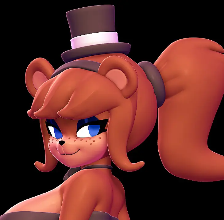 Frenni Statue | Five Nights at Freddy's Fanart von Nonotoys SFW,NSFW 3d printed statue,3d printed,nsfw statue,furry statue,3d printed figure,Nights at Freddy's statue,Frenni statue