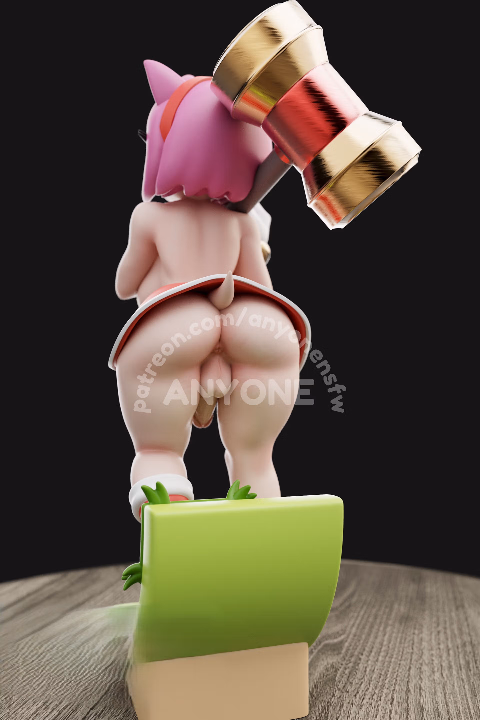 Amy Rose Statue | Sonic the Hedgehog Fan Art by Anyonensfw SFW,NSFW,Futa 3d printed,3d printed statue,nsfw statue,futa statue,Amy Rose Statue,Sonic the Hedgehog,futa figurines,futanari figurines,futanari statue,furry statue