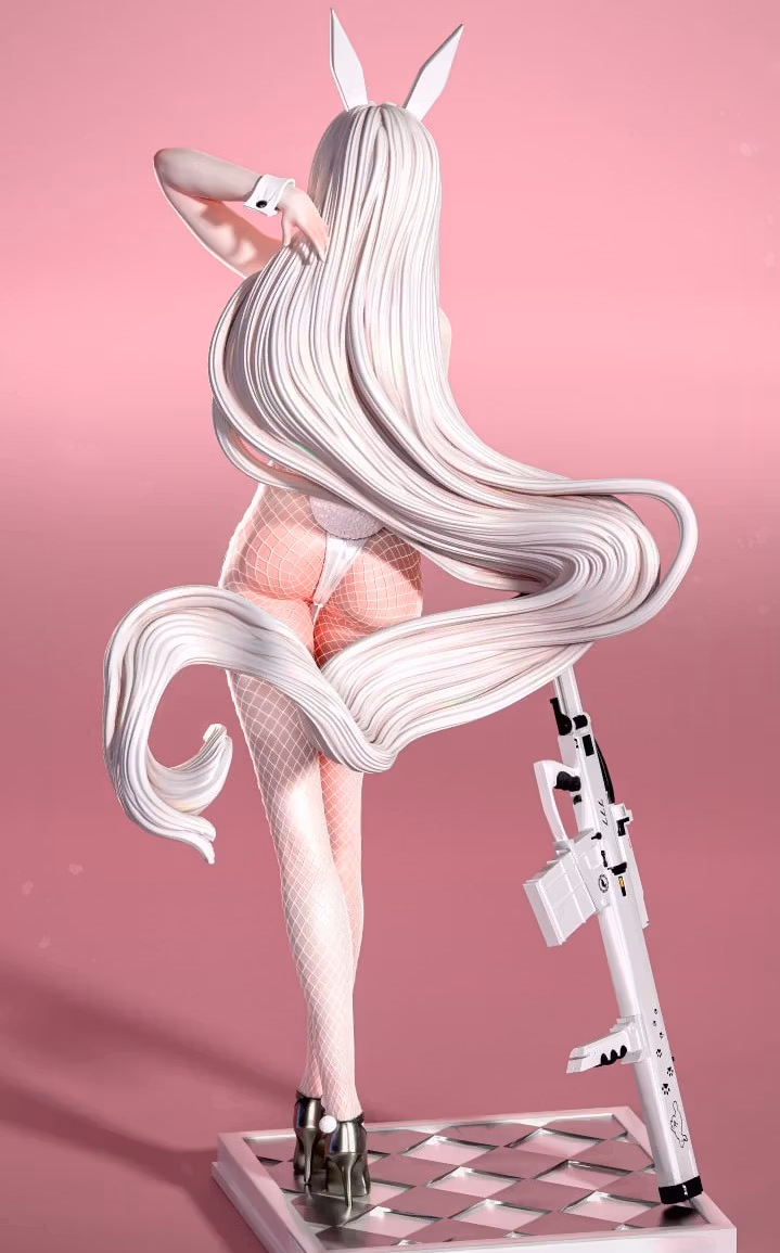 Statue Blanc | NIKKE Fan art par Nympha3D SFW,NSFW 3d printed statue,nsfw statue,Blanc statue,NIKKE statue,3d printed figure,3d printed