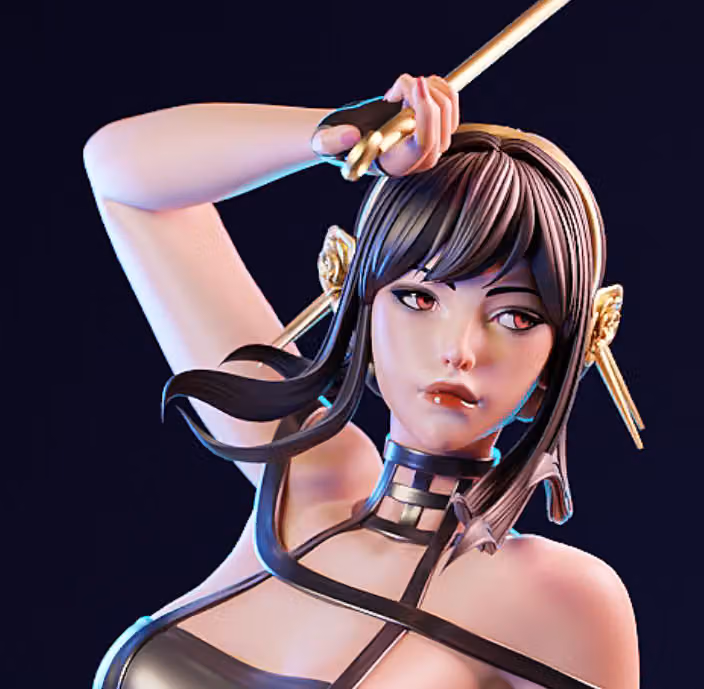 Yor Forger Statue | Spy x Family Fan Art by E.S Monster SFW,NSFW 3d printed statue,3d printed,nsfw statue,3d printed figure,Yor Forger Statue,Spy x Family statue