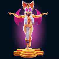 Rouge the Bat Egyptian Cosplay Statue | Sonic Fan Art by Officer Rhu SFW,NSFW,Futa 3d printed,Rouge the Bat statue,futa statue,Sonic statue,furry statue,nsfw statue,futa figurines,futanari figurines,futanari statue,3d printed figure