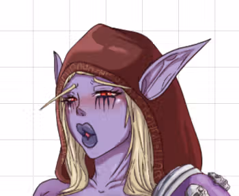 Sylvanas Windrunner Sitting Futa Sticker | World of Warcraft Vinyl Sticker Futa futanari sticker,Sylvanas Windrunner stickers,futa sticker,nsfw sticker,World of Warcraft
