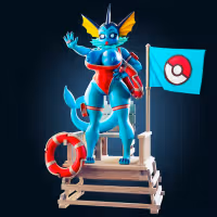 Vaporeon Eevee Bay Watch Statue | Pokemon Fanart von Officer Rhu SFW,NSFW,Futa 3d printed,Vaporeon Bay Watch statue,futa statue,pokemon statue,furry statue,nsfw statue,futa figurines,futanari figurines,futanari statue,Vaporeon Statue