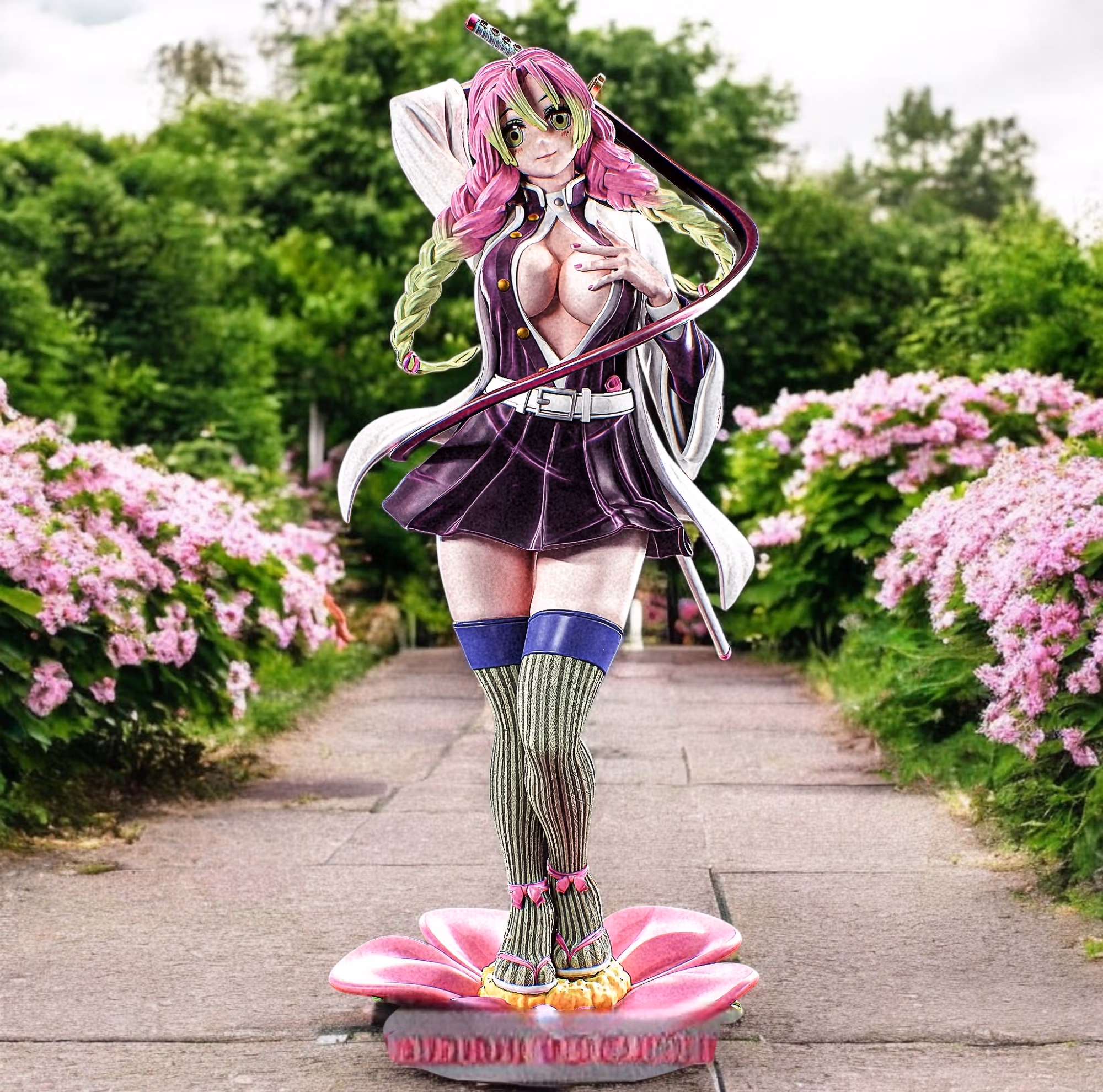 Mitsuri Kanroji Statue | Demon Slayer Fan Art by PEACHFIGURE SFW,NSFW 3d printed statue,3d printed,nsfw statue,3d printed figure,Mitsuri Kanroji statue,Demon Slayer statue
