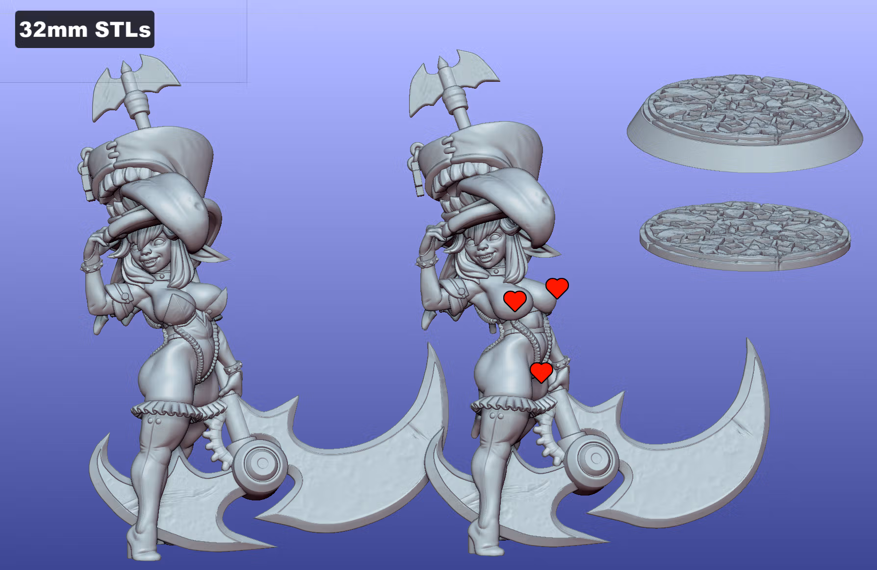 Mimic Tophat Goblin Kimzee and Trench Miniature | DnD Fan Art by Gaz Minis SFW,NSFW 3d printed,miniature,dnd miniature,Mimic Tophat Goblin Kimzee,3d printed miniature,nsfw miniature