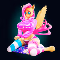 Fluttershy Pony Statue | My Little Pony Fan Art by Officer Rhu SFW,NSFW,Futa 3d printed statue,3d printed,nsfw statue,futa statue,Fluttershy Pony Statue,My Little Pony Statue,futa figurines,futanari figurines,futanari statue,furry statue