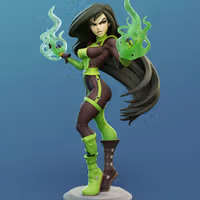 Shego Statue | Kim Possible Fanart von Dinamuuu3d SFW,NSFW 3d printed statue,3d printed,Kim Possible Statue ,3d printed figure,nsfw statue,Shego Statue