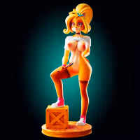 Coco Bandicoot Statue | Crash Bandicoot Fan Art by Officer Rhu SFW,NSFW,Futa 3d printed statue,3d printed,nsfw statue,futa statue,Coco Bandicoot Statue,Crash Bandicoot statue,futa figurines,futanari figurines,futanari statue