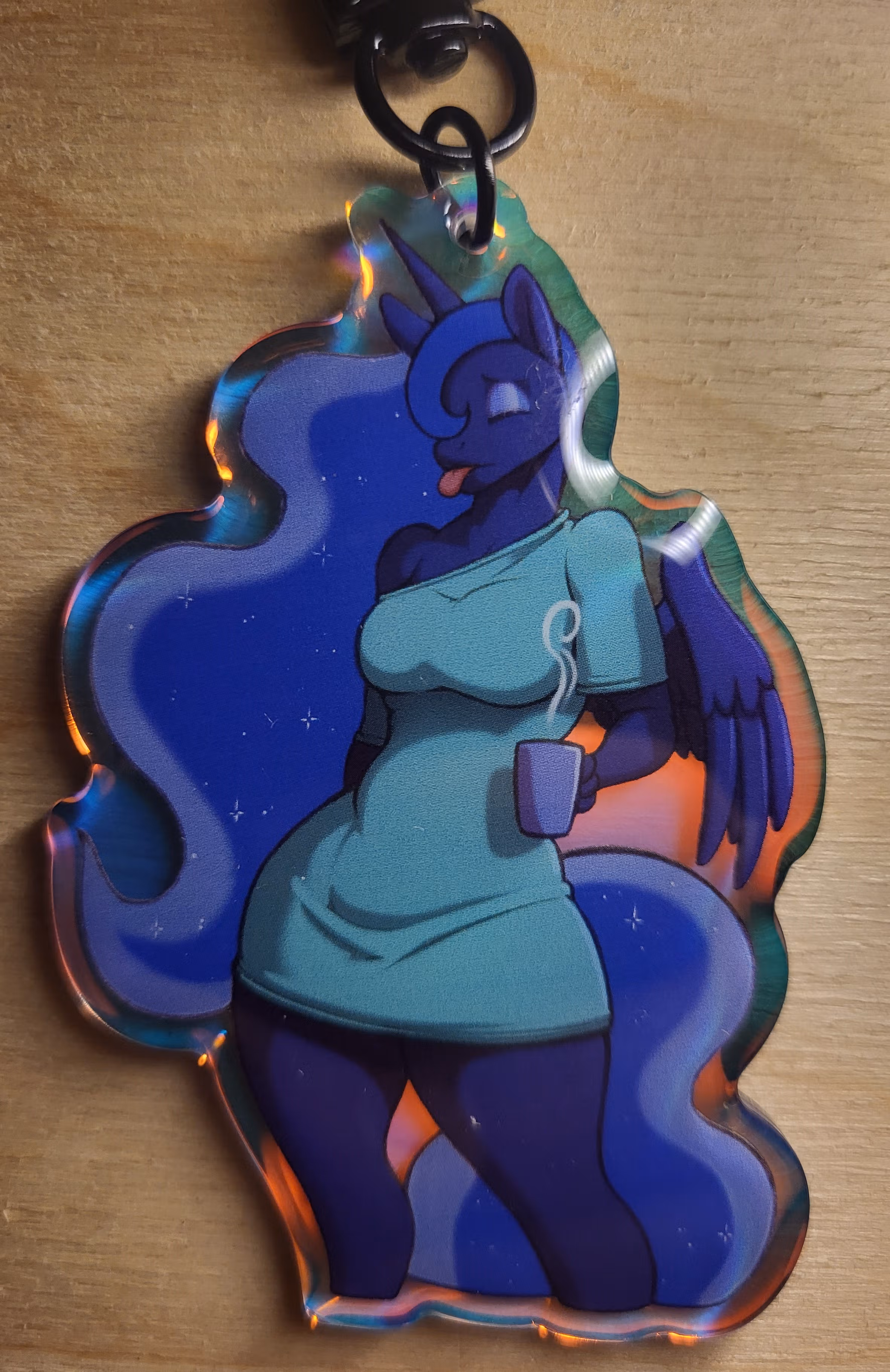 Princess Luna Sleepy Furry Keychain | My Little Pony Acrylic Keychain SFW My Little Pony,Princess Luna Sleepy Keychain,furry keychain,sfw keychain