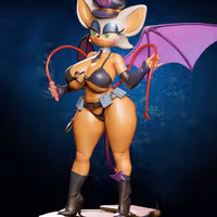 Rouge Furry Statue | Sonic the Hedgehog Fanart von Onagaba SFW,NSFW,Futa 3d printed statue,3d printed,3d printed figure,Rouge Statue,Sonic the Hedgehog Statue,futa statue,futa figurines,futanari figurines,futanari statue,nsfw statue,furry statue