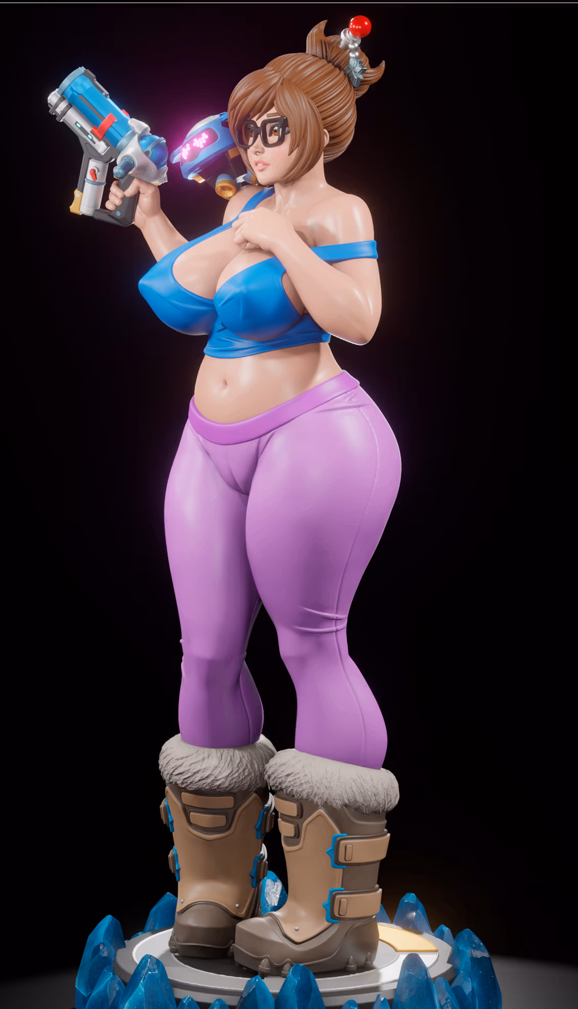 Statua Mei and Snowball | Overwatch Fan art di Digital Dark SFW,NSFW,Futa 3d printed statue,3d printed,nsfw statue,futa statue,Mei Statue ,Overwatch Statue,futa figurines,futanari figurines,futanari statue