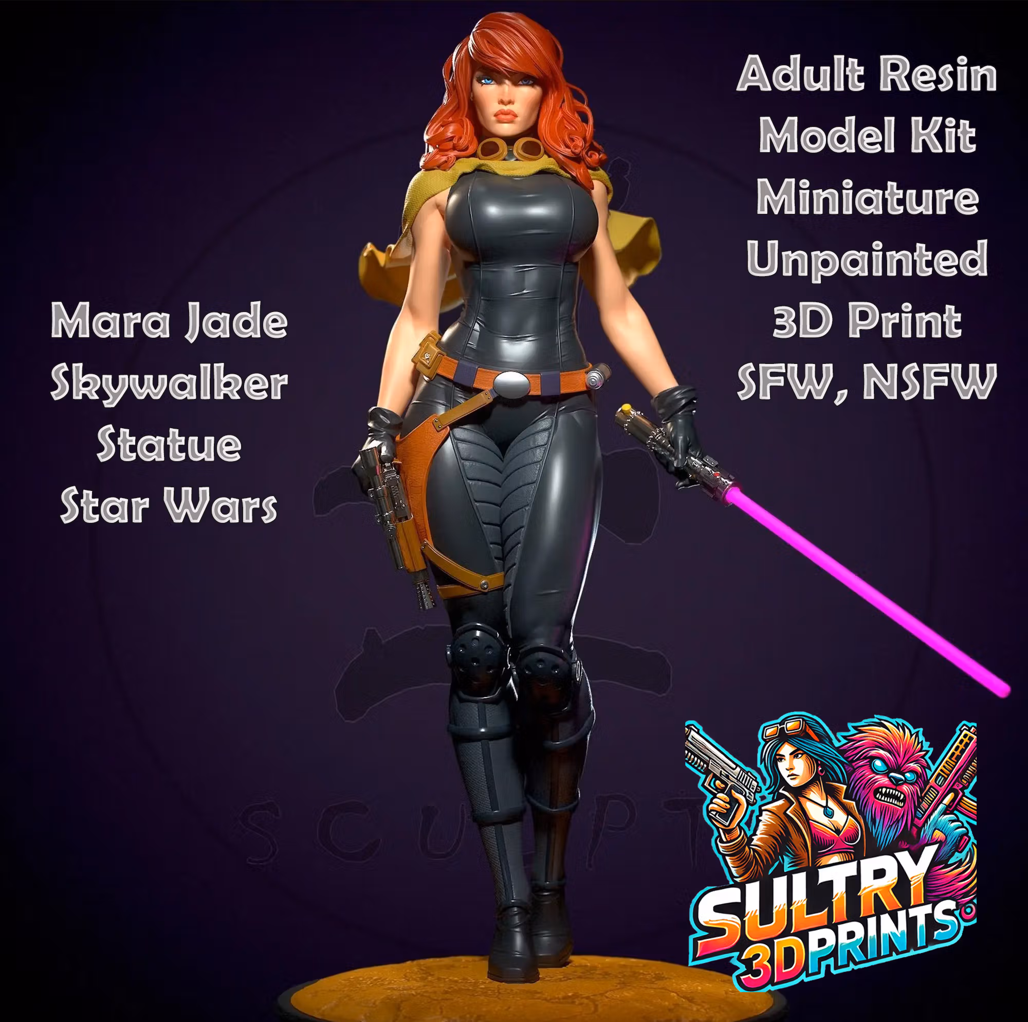 Statua Mara Jade Skywalker | Star Wars Fan art di Yan-H SFW,NSFW 3d printed statue,3d printed,nsfw statue,3d printed figure,Mara Jade Skywalker statue,Star Wars statue