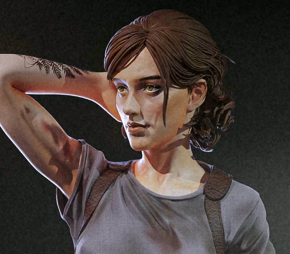 Ellie Williams Statue | The Last of Us Fan Art by Abe3D SFW,NSFW 3d printed statue,The Last of Us Statue,Ellie Williams statue,3d printed figure,3d printed,nsfw statue