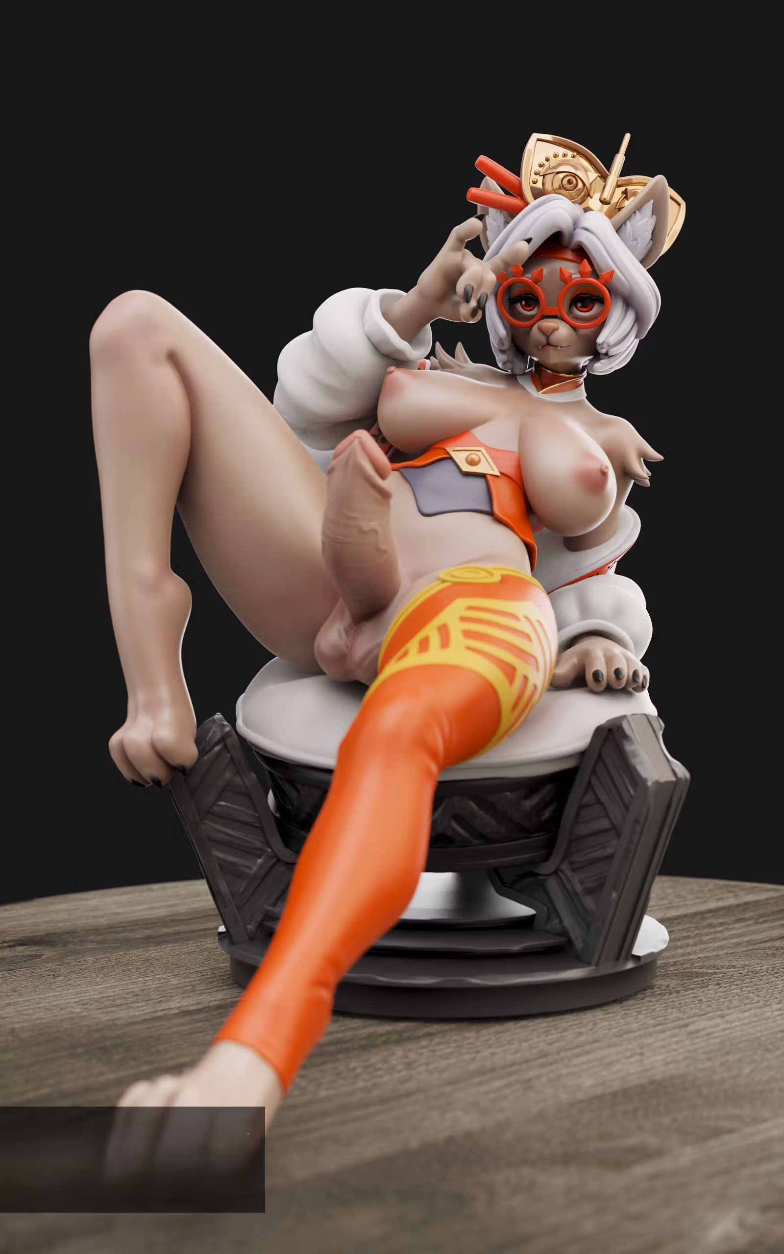Purah Furry Statue | The Legend of Zelda Fan Art by Anyonensfw SFW,NSFW,Futa 3d printed,3d printed statue,nsfw statue,futa statue,Purah Statue,The Legend of Zelda Statue,futa figurines,futanari figurines,futanari statue,furry statue