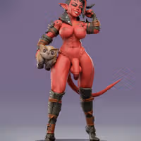 Karlach Statue | Baldur's Gate 3 Fanart von Jigglystix SFW,NSFW,Futa 3d printed statue,3d printed,nsfw statue,3d printed figure,futa statue,Karlach Statue,Baldur's Gate Statue,futa figurines,futanari figurines,futanari statue