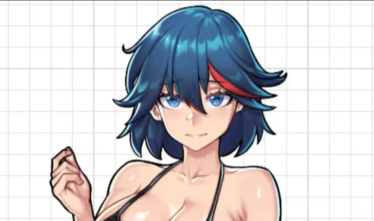 Ryuko Matoi Bikini V1 Sticker | Kill la Kill Vinyl Sticker SFW,NSFW sfw sticker,Ryuko Matoi sticker,nsfw sticker,Kill la Kill stickers,anime girl sticker