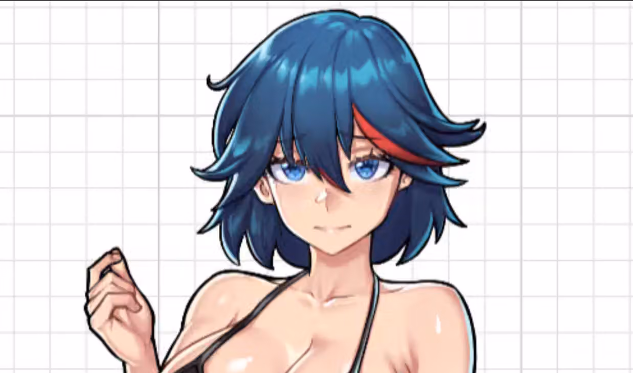 Ryuko Matoi Bikini V1 Sticker | Kill la Kill Vinyl Sticker SFW,NSFW sfw sticker,Ryuko Matoi sticker,nsfw sticker,Kill la Kill stickers,anime girl sticker