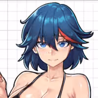 Ryuko Matoi Bikini V1 Sticker | Kill la Kill Vinyl Sticker SFW,NSFW sfw sticker,Ryuko Matoi sticker,nsfw sticker,Kill la Kill stickers,anime girl sticker
