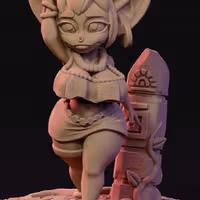 Aztec Bowl Goblin Miniature | DnD Fan Art by Jigglystix SFW,NSFW 3d printed,miniature,dnd miniature,Aztec Bowl Goblin,3d printed miniature,nsfw miniature