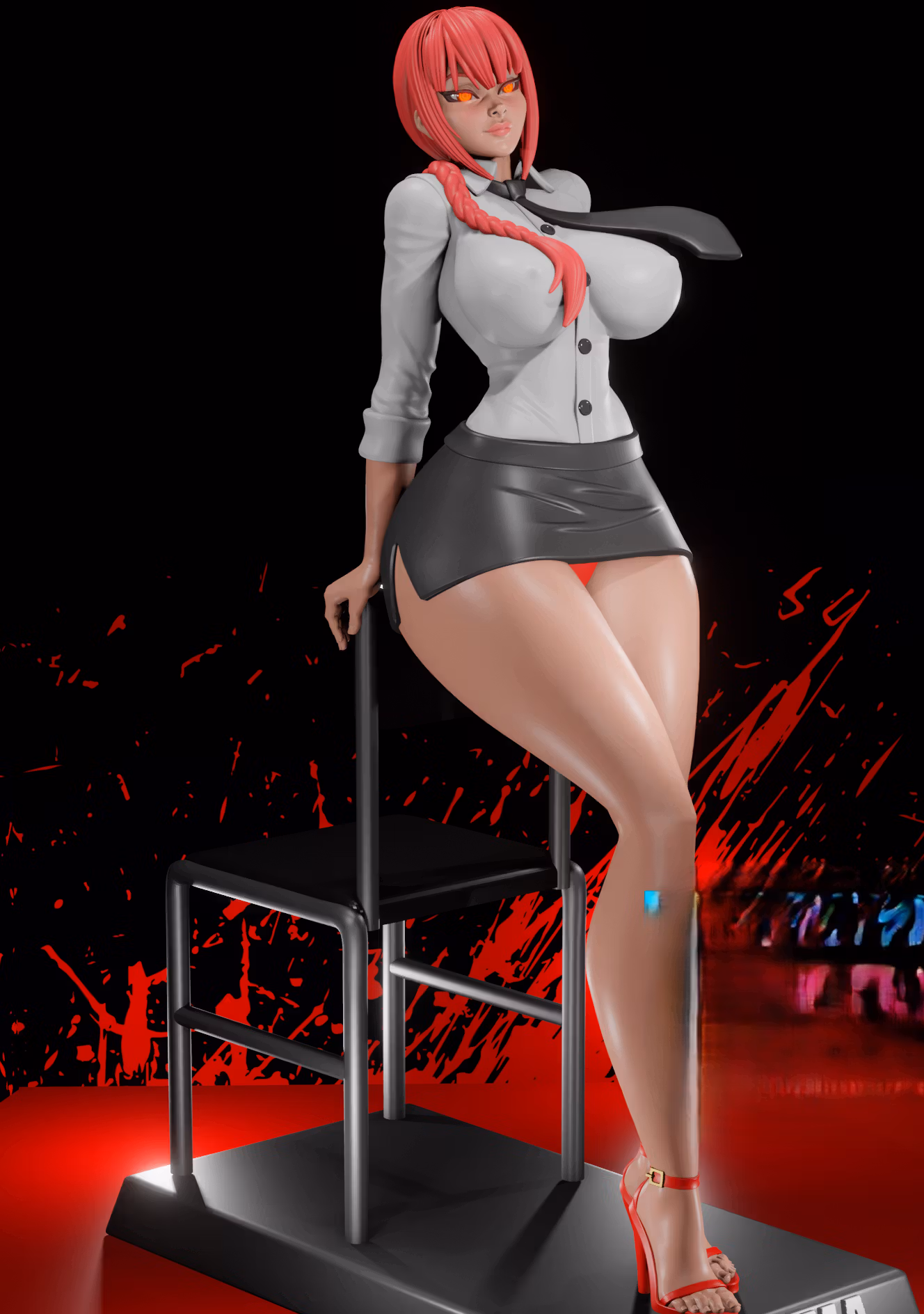 Makima Statue | Chainsaw Man Fan Art by Digital Dark SFW,NSFW,Futa 3d printed statue,3d printed,nsfw statue,3d printed figure,futa statue,Makima Statue,Chainsaw Man Statue,futa figurines,futanari figurines,futanari statue