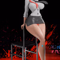 Makima Statue | Chainsaw Man Fan Art by Digital Dark SFW,NSFW,Futa 3d printed statue,3d printed,nsfw statue,3d printed figure,futa statue,Makima Statue,Chainsaw Man Statue,futa figurines,futanari figurines,futanari statue