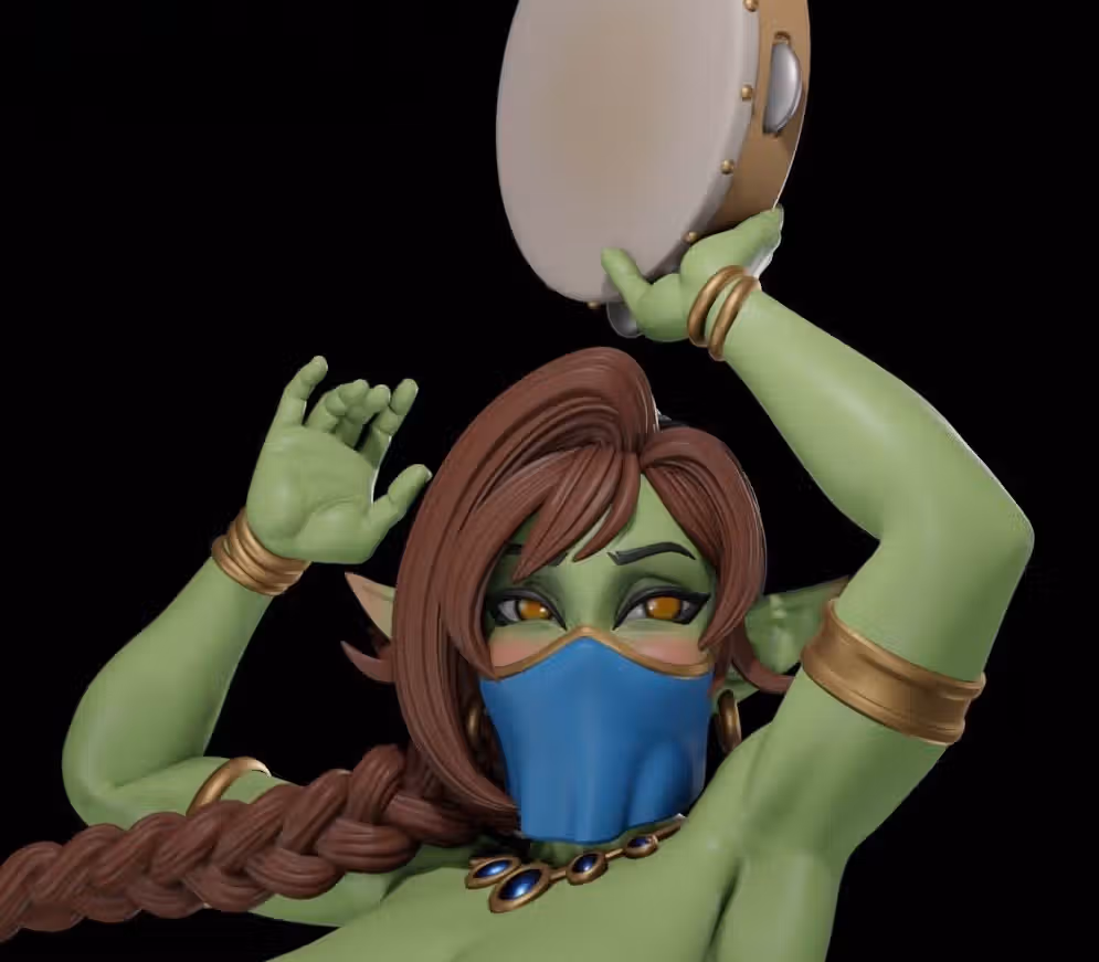 Goblin Dancer Statue | Original Fan Art by Digital Dark SFW,NSFW,Futa 3d printed statue,3d printed,nsfw statue,3d printed figure,Goblin Dancer Statue,futa statue,futa figurines,futanari figurines,futanari statue