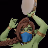 Statue de Danseuse Gobelin | Original Fan art par Digital Dark SFW,NSFW,Futa 3d printed statue,3d printed,nsfw statue,3d printed figure,Goblin Dancer Statue,futa statue,futa figurines,futanari figurines,futanari statue