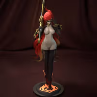 Statua Mavuika | Genshin Impact Fan art di FunserviceSTL SFW,NSFW,Futa 3d printed statue,nsfw statue,Mavuika statue,Genshin Impact statue,3d printed figure,3d printed,futa statue,futa figurines,futanari figurines,futanari statue