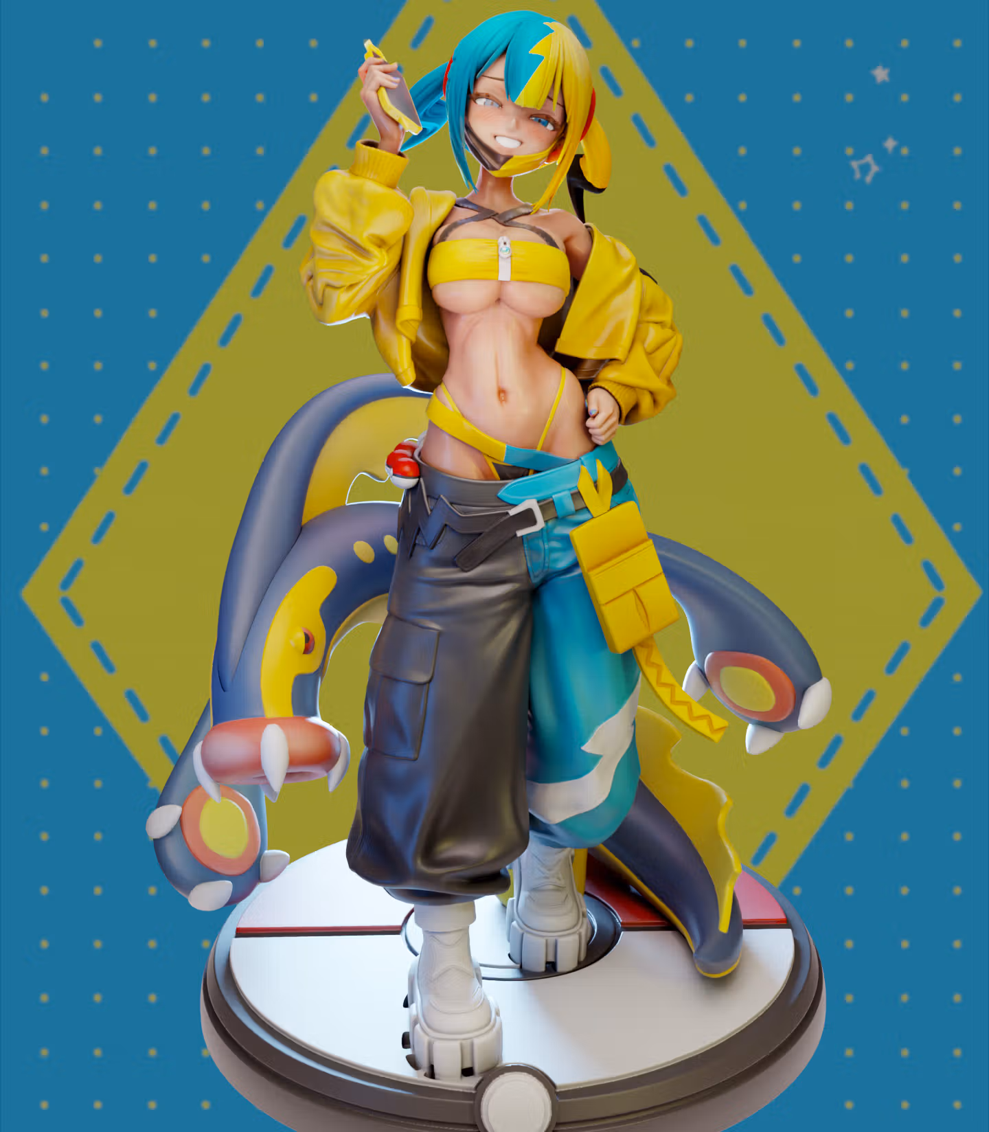 Canari Statue | Pokemon Fanart von Rubim SFW 3d printed statue,Canari statue,Pokémon statue,3d printed figure,3d printed