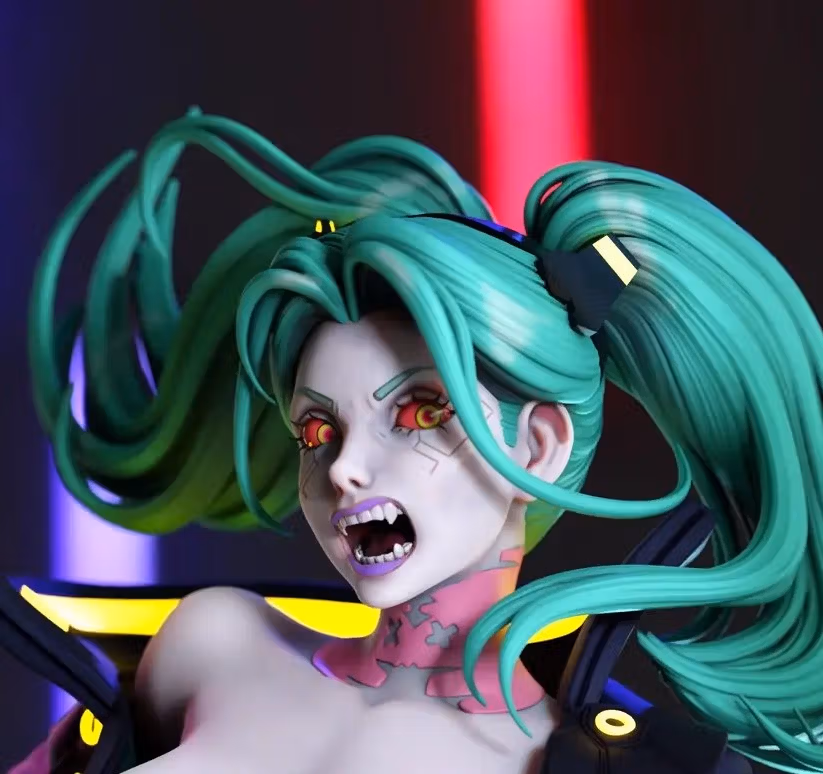  Rebecca Statue | Cyberpunk Edgerunners Fan Art by Momoji3d SFW,NSFW null