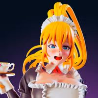 Statue Darkness Maid Outfit | Konosuba Fan art par Officer Rhu SFW,NSFW,Futa 3d printed,Darkness statue,futa statue,Konosuba statue,furry statue,nsfw statue,futa figurines,futanari figurines,futanari statue