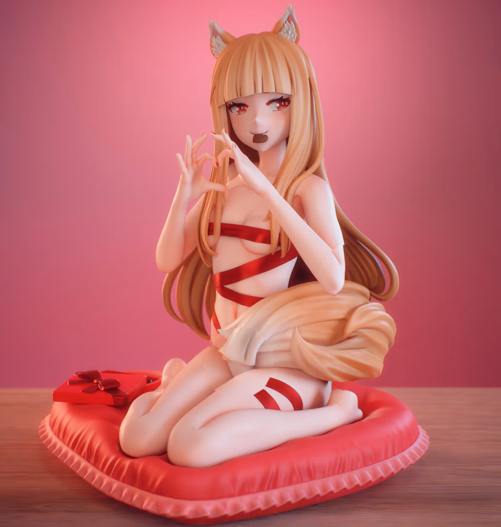 Holo Statue | Spice and Wolf Fanart von EggmaStudios SFW,NSFW 3d printed statue,3d printed,3d printed figure,Holo Statue,Spice and Wolf Statue,nsfw statue