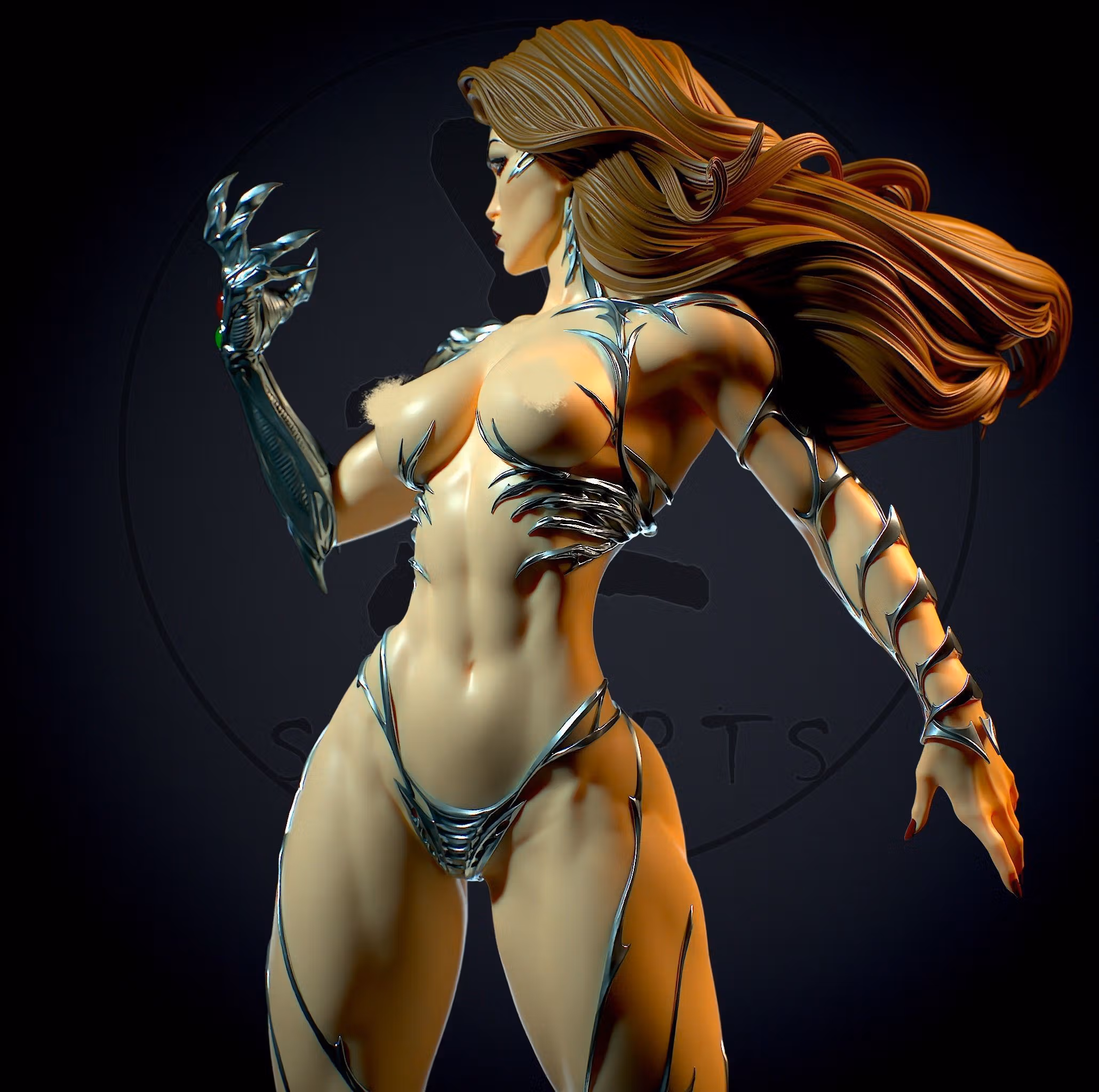 Sara Pezzini Statue | Witchblade Fanart von Yan-H SFW,NSFW 3d printed statue,3d printed,nsfw statue,3d printed figure,Sara Pezzini statue,Witchblade statue