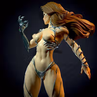 Sara Pezzini Statue | Witchblade Fanart von Yan-H SFW,NSFW 3d printed statue,3d printed,nsfw statue,3d printed figure,Sara Pezzini statue,Witchblade statue