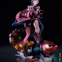 Jinx Statue | Arcane Fanart von CA3dART SFW 3d printed statue,3d printed,Jinx Statue,League of Legends statue,Arcane statue,3d printed figure