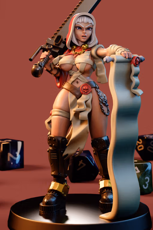 Repenting Seal Bearer Miniature | DnD Fan Art by Jigglystix SFW,NSFW 3d printed,miniature,40k miniature,Repenting Seal Bearer,3d printed miniature,nsfw miniature
